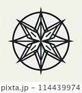 星型の素材エンブレム 114439974