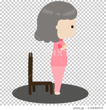 vector of woman in pain 114440472
