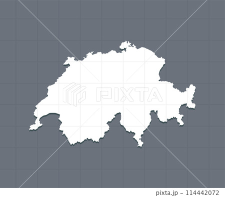Vector map Switzerland, template outline country Vector map Switzerland, template outline country 114442072