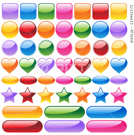 Set of colorful website buttons 114442572