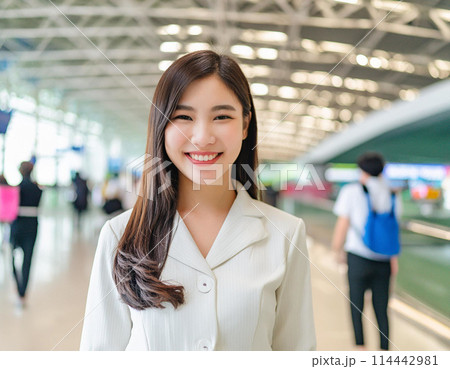 空港で働くグランドスタッフ女性_5 114442981