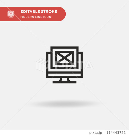 Edition Simple vector icon. Illustration symbol design template for web mobile UI element. Perfect color modern pictogram on editable stroke. Edition icons for your business project 114443721