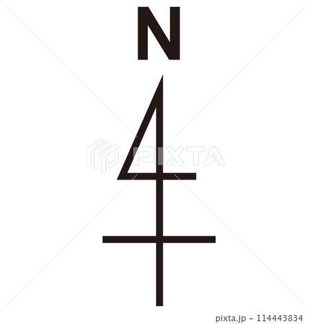 方位マーク 114443834
