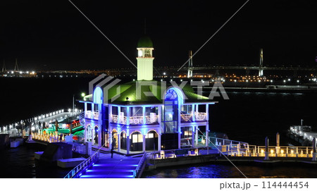 横浜みなとみらい ぷかりさん橋の夜景 横浜みなとみらい ぷかりさん橋の夜景 114444454
