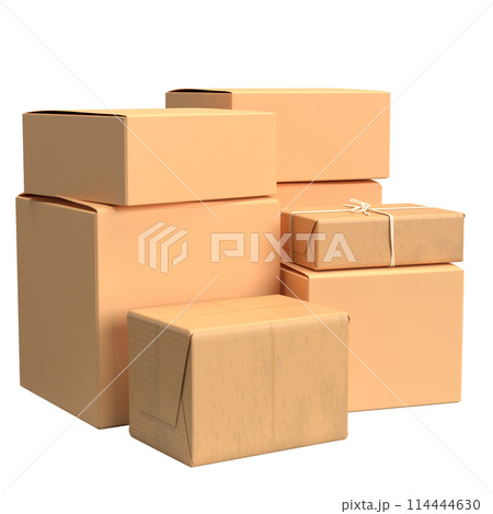 The cardboard box for shipping or cargo concept 3d rendering. The cardboard box for shipping or cargo concept 3d rendering. 114444630
