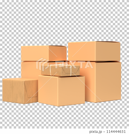 The cardboard box for shipping or cargo concept 3d rendering. The cardboard box for shipping or cargo concept 3d rendering. 114444631