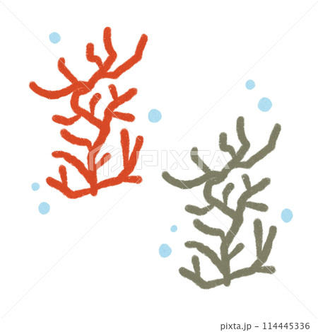 ふたつのサンゴ2(オレンジ×グレー) 114445336