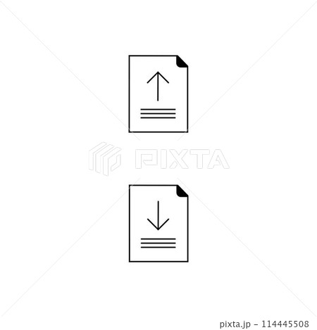 upload and download logo 114445508