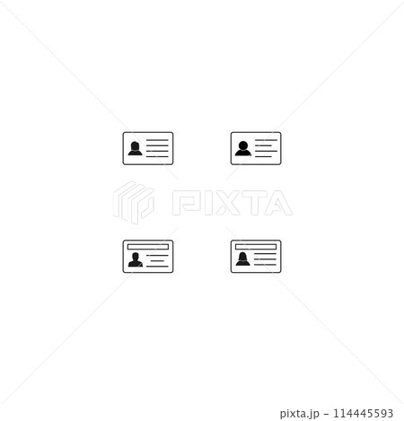 identity card icon identity card icon 114445593
