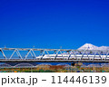 新幹線と富士山 114446139