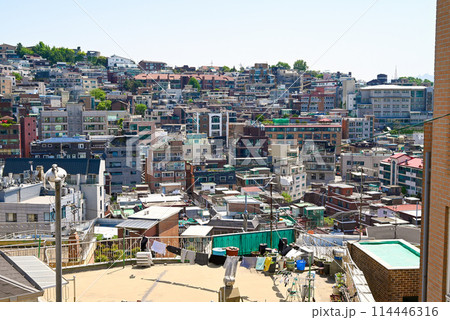 丘陵地に建つ梨泰院の住宅街【韓国/梨泰院洞】 丘陵地に建つ梨泰院の住宅街【韓国/梨泰院洞】 114446316