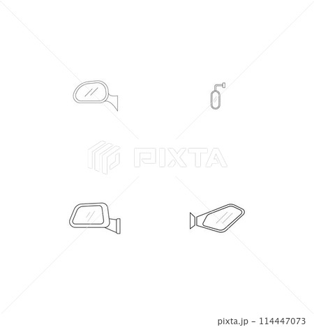 rear view mirror icon rear view mirror icon 114447073