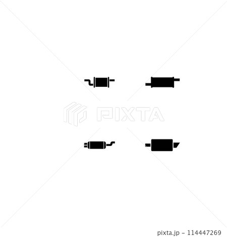 car exhaust icon 114447269