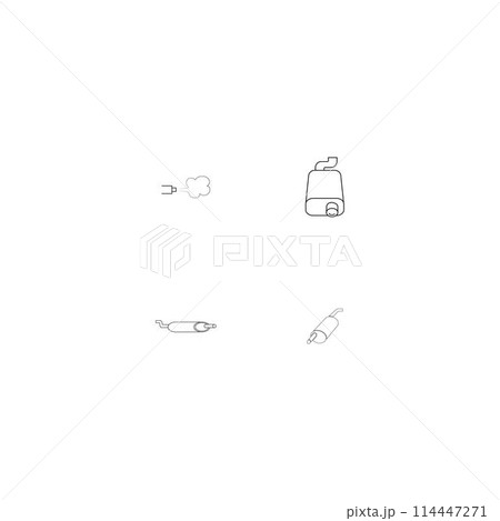 car exhaust icon 114447271