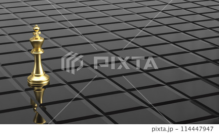 The Gold King Chess for Business concept 3d rendering. 114447947