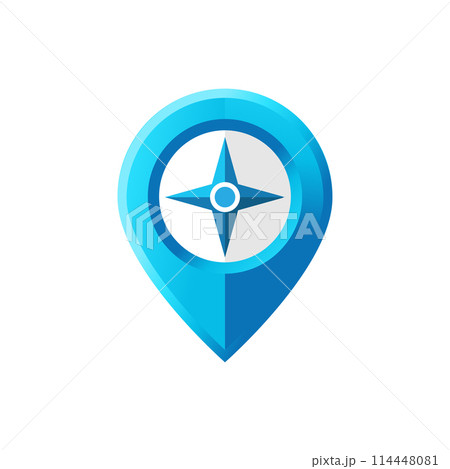 Pin sign Isolated on white background 114448081