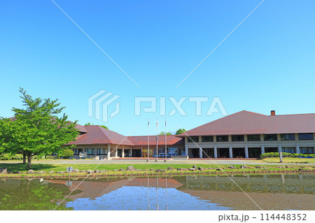 長野県長野市、長野市立博物館の風景 長野県長野市、長野市立博物館の風景 114448352