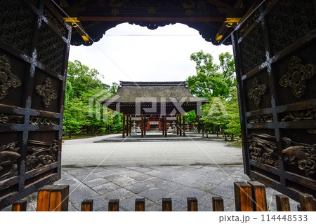 豊国神社　唐門より望む拝殿 114448533