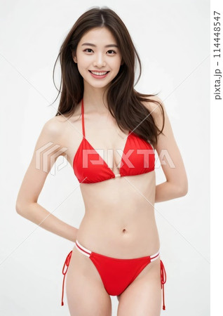 ビキニを着た女性のイラスト素材 [114448547] - PIXTA