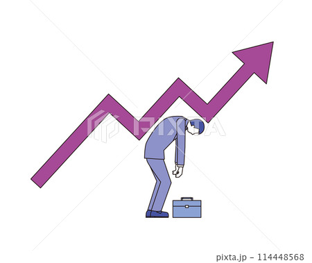 失業率のイメージイラスト 失業率のイメージイラスト 114448568