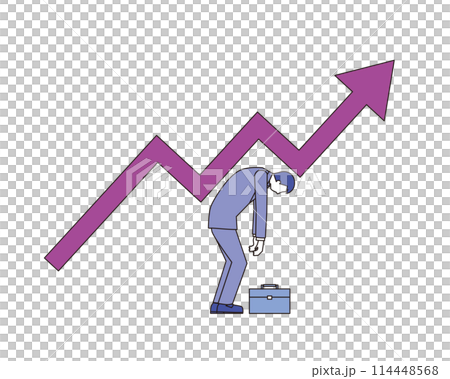 失業率のイメージイラスト 失業率のイメージイラスト 114448568