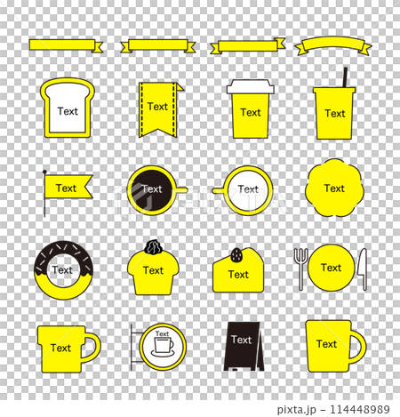 Cafe title space illustration set 114448989