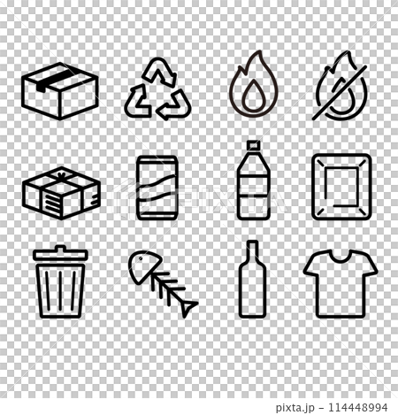 垃圾分類圖示集 114448994