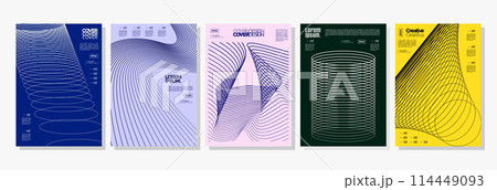 Set of movement dynamic blend line shape cover design Set of movement dynamic blend line shape cover design 114449093