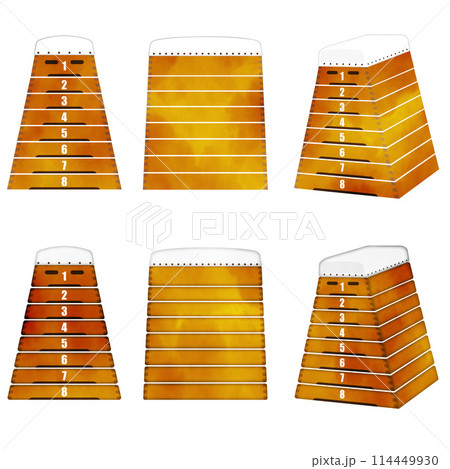 跳び箱の水彩イラストセット 114449930