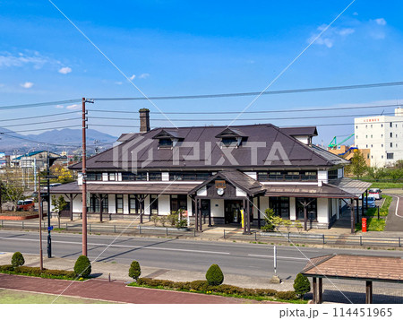 旧室蘭駅舎 俯瞰 北海道室蘭市 晴天 旧室蘭駅舎 俯瞰 北海道室蘭市 晴天 114451965