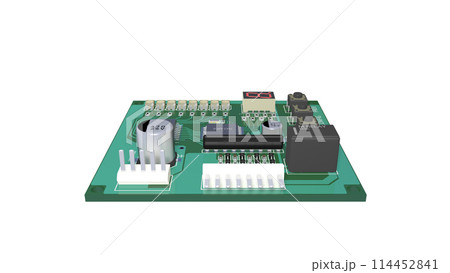 電子部品の説明に利用可能な リアルで正確に作成したプリント基板画像 電子部品の説明に利用可能な リアルで正確に作成したプリント基板画像 114452841