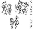 デートするカップルイラストのセット 114452855