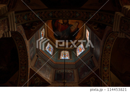 Painted ceiling in a church Painted ceiling in a church 114453821