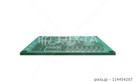 プリント基板の説明に利用可能な リアルで正確に作成した配線トラックの画像 114454207