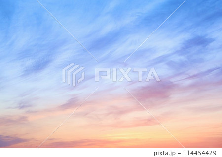 美しい朝焼け空 茨城県日立市 美しい朝焼け空 茨城県日立市 114454429