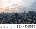 東京タワー　夕焼け 114454554
