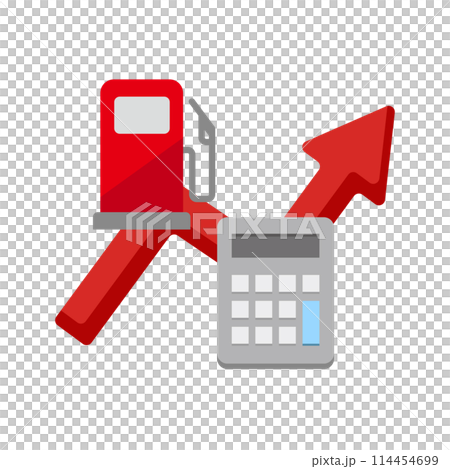 ガソリン・燃料の値上げイメージのイラスト 114454699