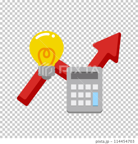 光熱費の値上げイメージのイラスト 114454703