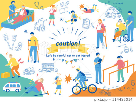 怪我人　イラスト素材集 114455014