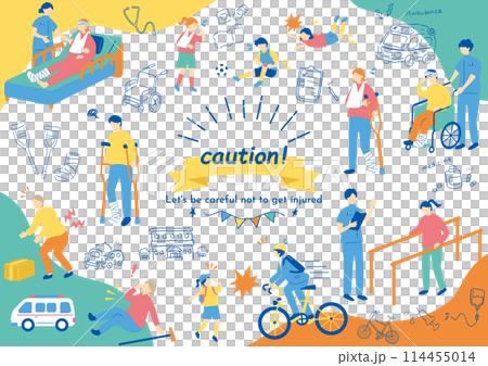 怪我人　イラスト素材集 114455014