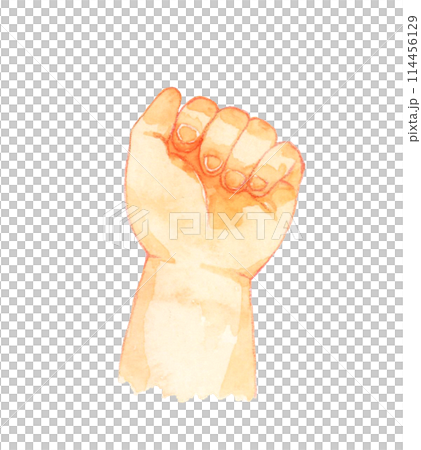 Baby's hand gently held, hand-drawn watercolor illustration Baby's hand gently held, hand-drawn watercolor illustration 114456129