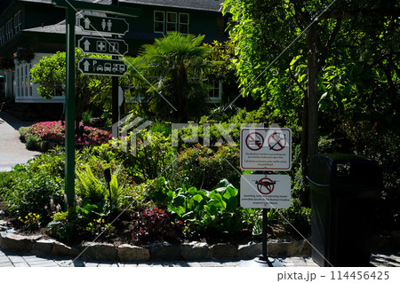 Victoria, British Columbia, Canada Tourists at Butchart Gardens Sunken Garden. High quality 114456425