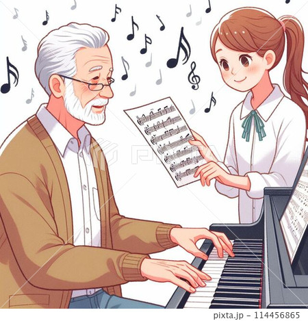 ピアノ教室イラスト ピアノ教室イラスト 114456865