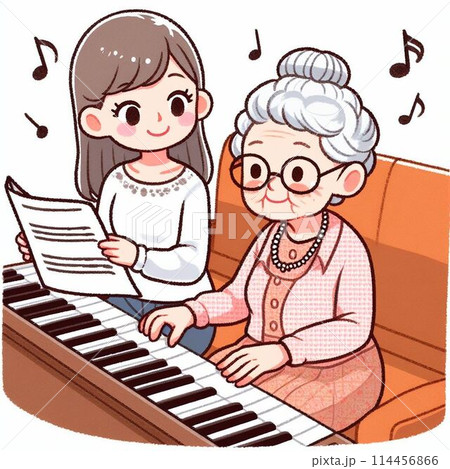 ピアノ教室イラスト ピアノ教室イラスト 114456866