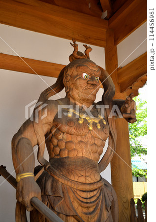 群馬県伊勢崎市曲輪町の同聚院の仁王像 114456981