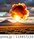 Illustration of a nuclear explosion.  114457234