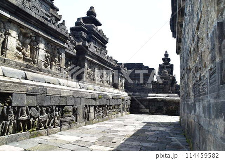 インドネシア、ボロブドゥール寺院 114459582
