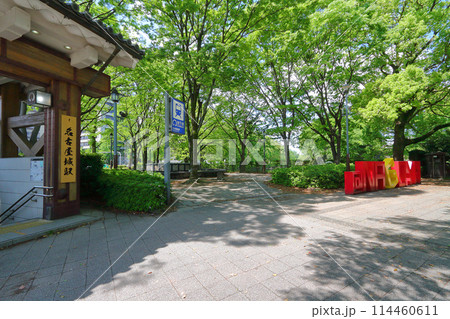 名古屋市　名古屋城駅前のモニュメント 114460611