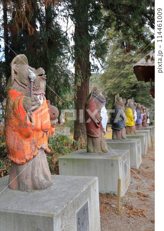 福茶釜の茂林寺 タヌキの置物1月 福茶釜の茂林寺 タヌキの置物1月 114461009