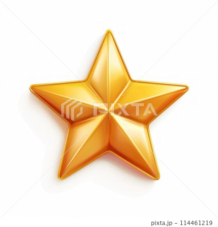 Glossy 3D Star Icon. Generative ai 114461219